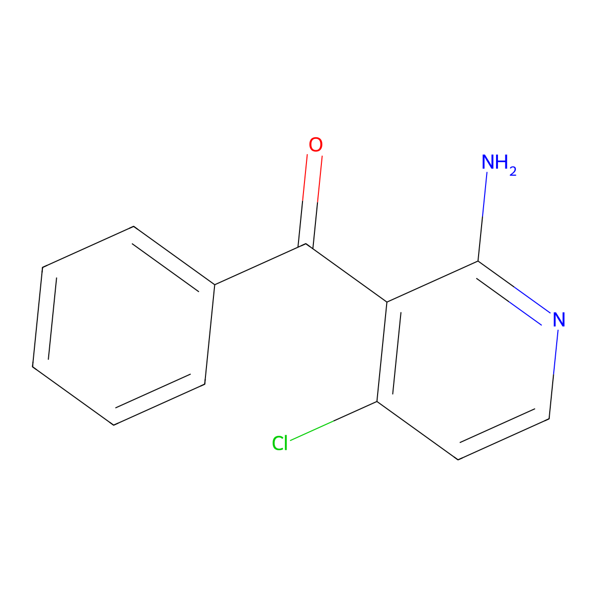 (2-Amino-4-chloropyridin-3-yl)(phenyl)methanone molecular structure, CAS 1203510-05-7