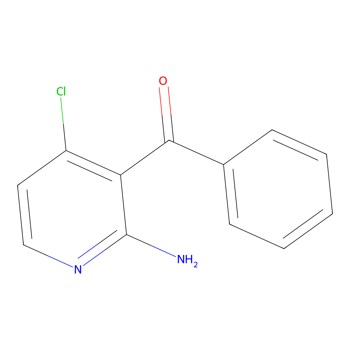(2-Amino-4-chloropyridin-3-yl)(phenyl)methanone molecular structure, CAS 1203510-05-7
