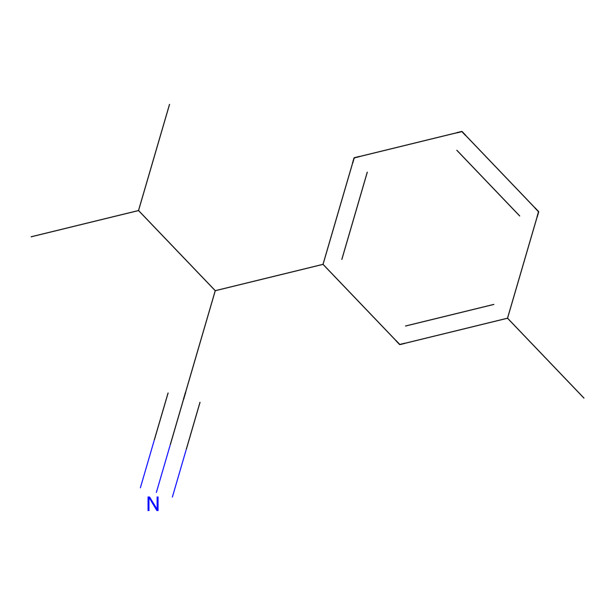 3-Methyl-2-(3-methylphenyl)butanenitrile molecular structure, CAS 120352-95-6
