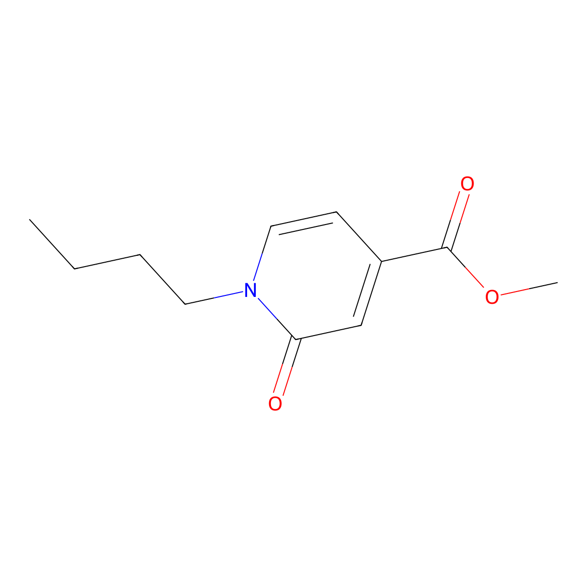 Methyl 1-butyl-2-oxo-1,2-dihydropyridine-4-carboxylate molecular structure, CAS 1203544-13-1