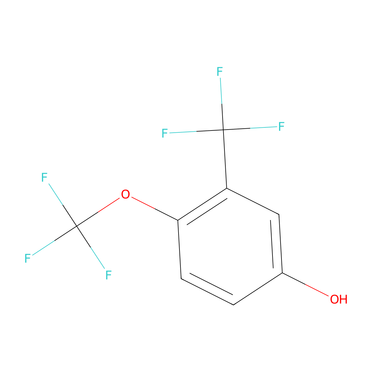 4-(Trifluoromethoxy)-3-(trifluoromethyl)phenol molecular structure, CAS 120355-08-0