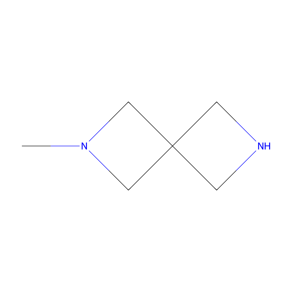 2-Methyl-2,6-diazaspiro[3.3]heptane molecular structure, CAS 1203567-11-6