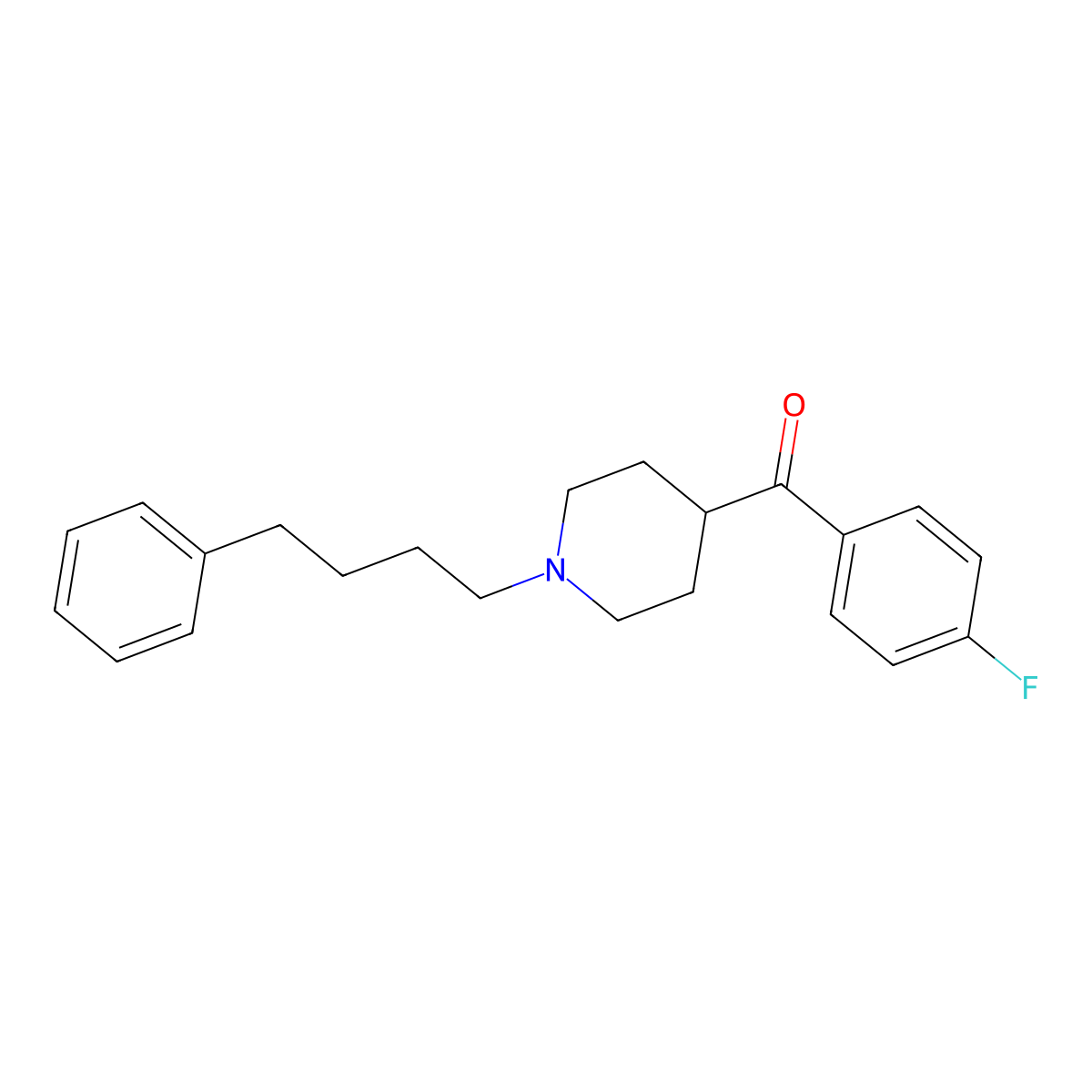 (4-Fluorophenyl)-[1-(4-phenylbutyl)piperidin-4-yl]methanone molecular structure, CAS 120357-05-3