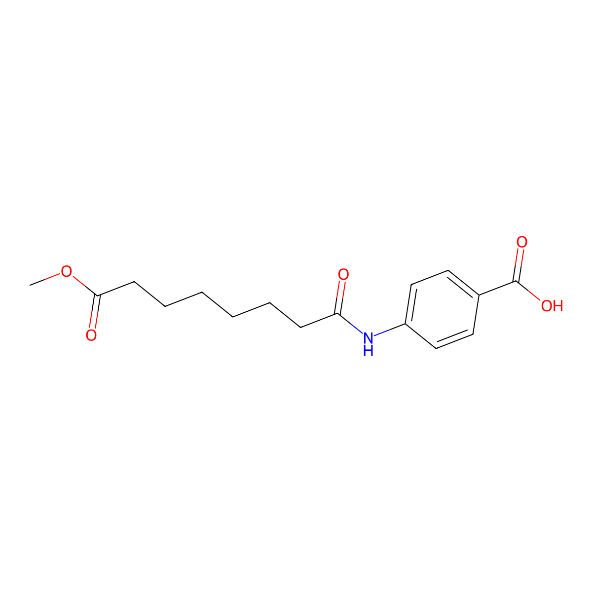 4-(8-Methoxy-8-oxooctanamido)benzoic acid molecular structure, CAS 1203576-84-4