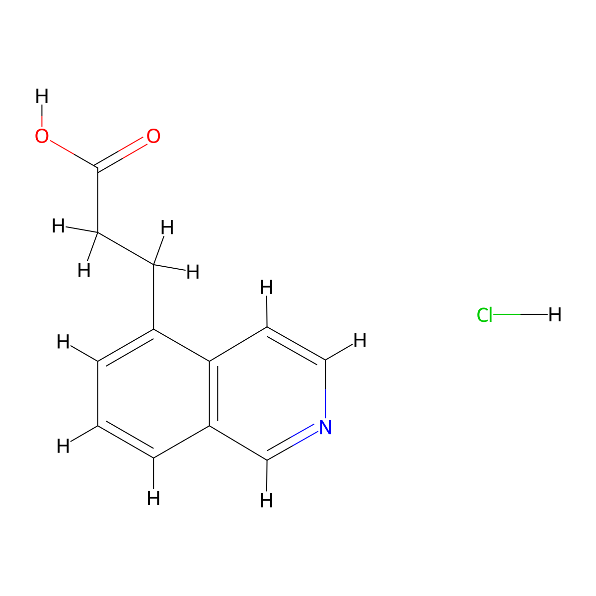 3-(Isoquinolin-5-yl)propanoic acid hydrochloride molecular structure, CAS 1203578-61-3