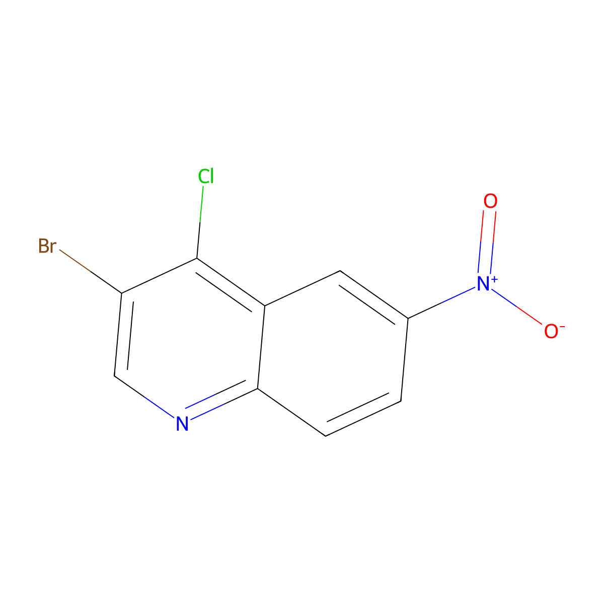 3-Bromo-4-chloro-6-nitroquinoline molecular structure, CAS 1203578-89-5