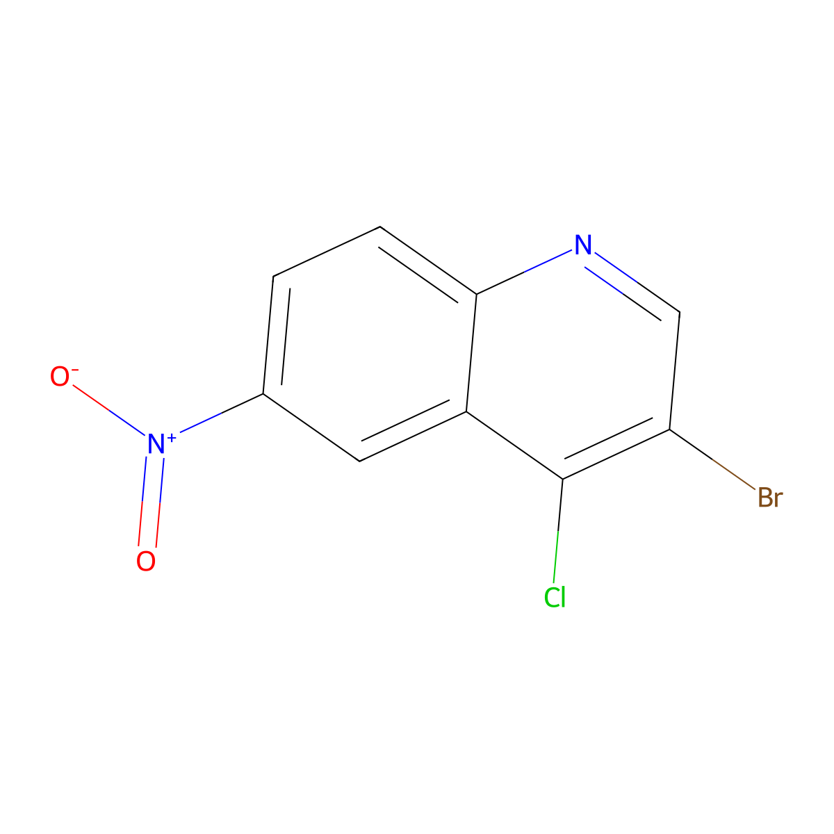 3-Bromo-4-chloro-6-nitroquinoline molecular structure, CAS 1203578-89-5