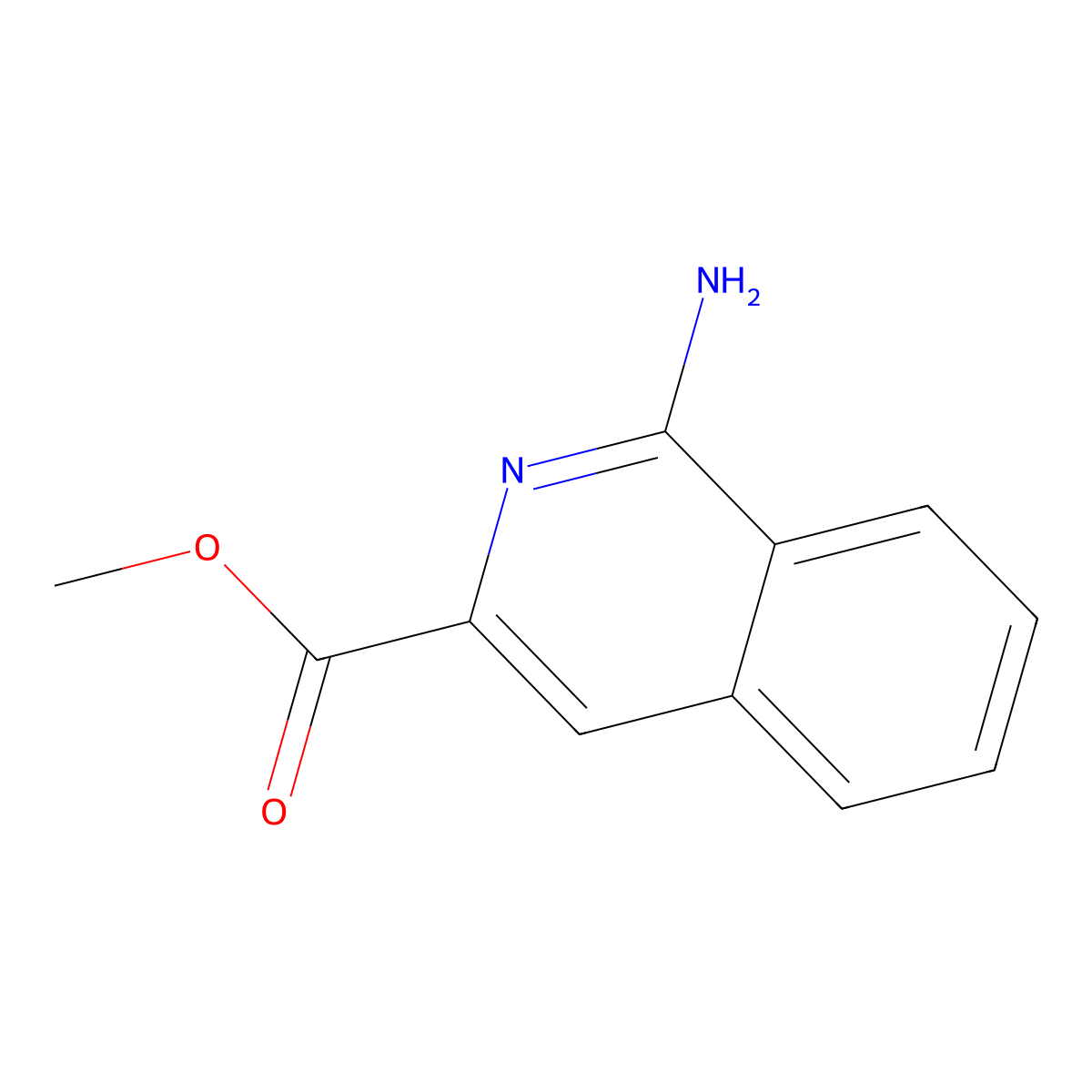Methyl 1-aminoisoquinoline-3-carboxylate molecular structure, CAS 1203578-99-7