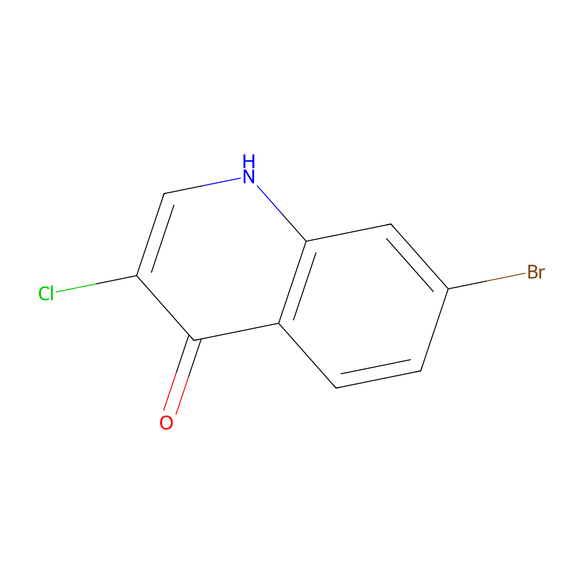 3-Chloro-7-bromo-4-hydroxyquinoline molecular structure, CAS 1203579-13-8