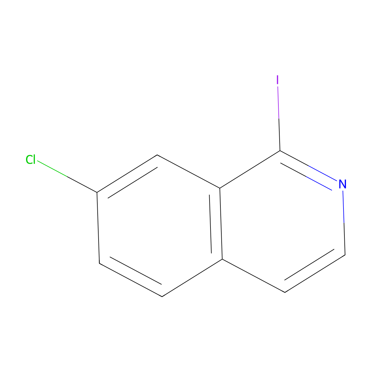 7-Chloro-1-iodoisoquinoline molecular structure, CAS 1203579-27-4