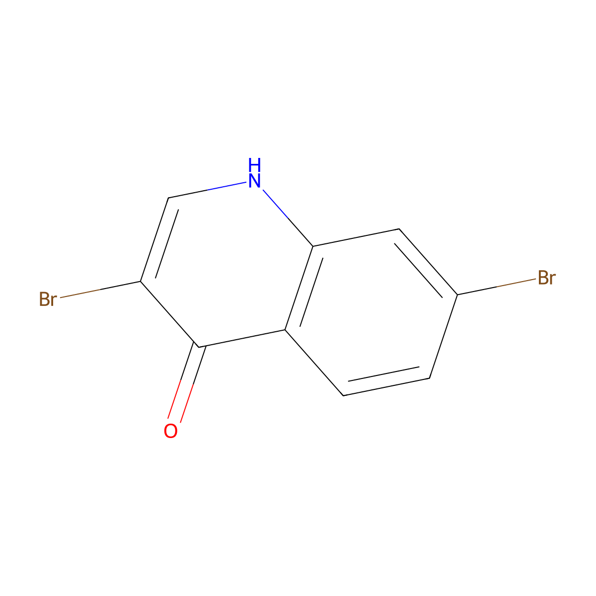 3,7-Dibromoquinolin-4(1H)-one molecular structure, CAS 1203579-53-6