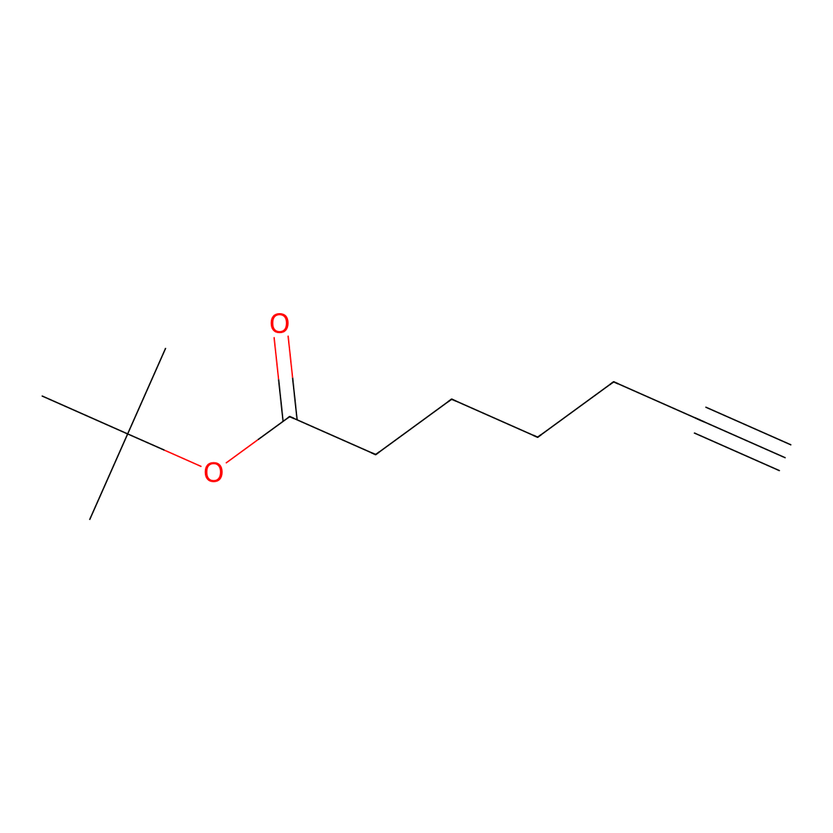 Tert-butyl hept-6-ynoate molecular structure, CAS 1203588-17-3