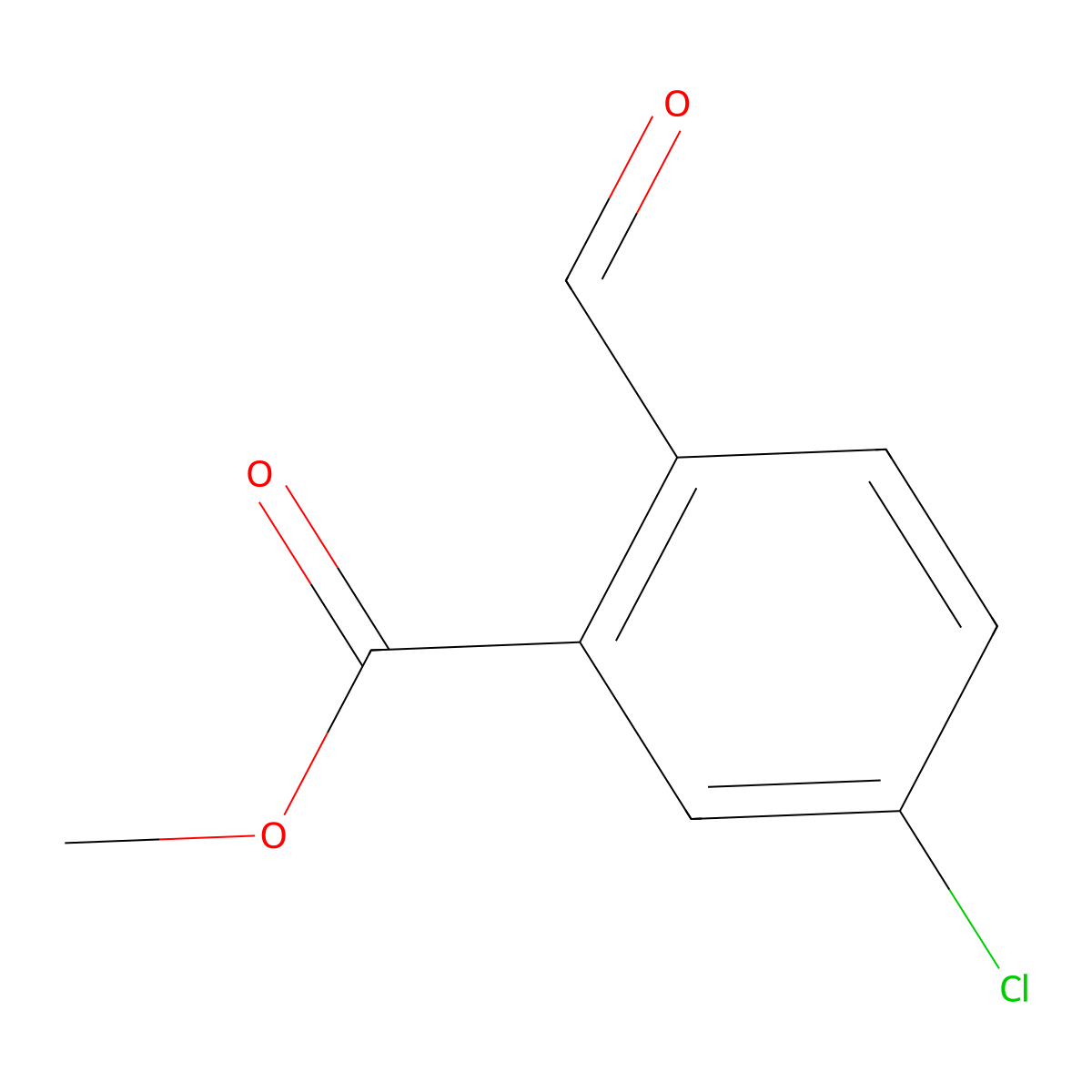 Methyl 5-chloro-2-formylbenzoate molecular structure, CAS 1203589-45-0