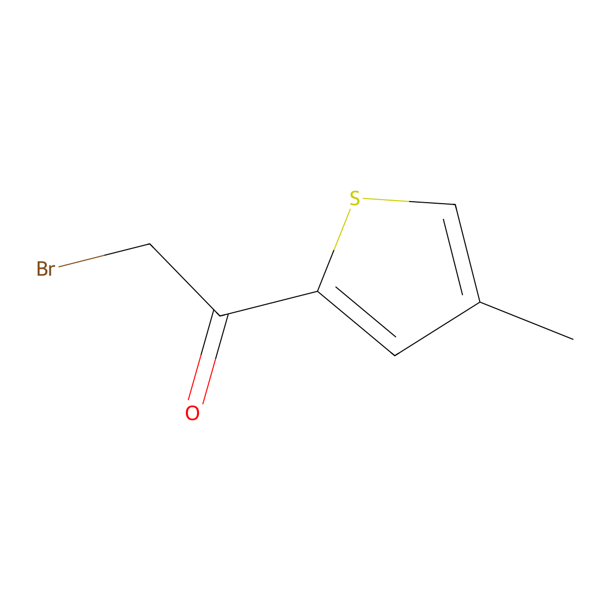 2-Bromo-1-(4-methylthiophen-2-yl)ethanone molecular structure, CAS 1203589-82-5