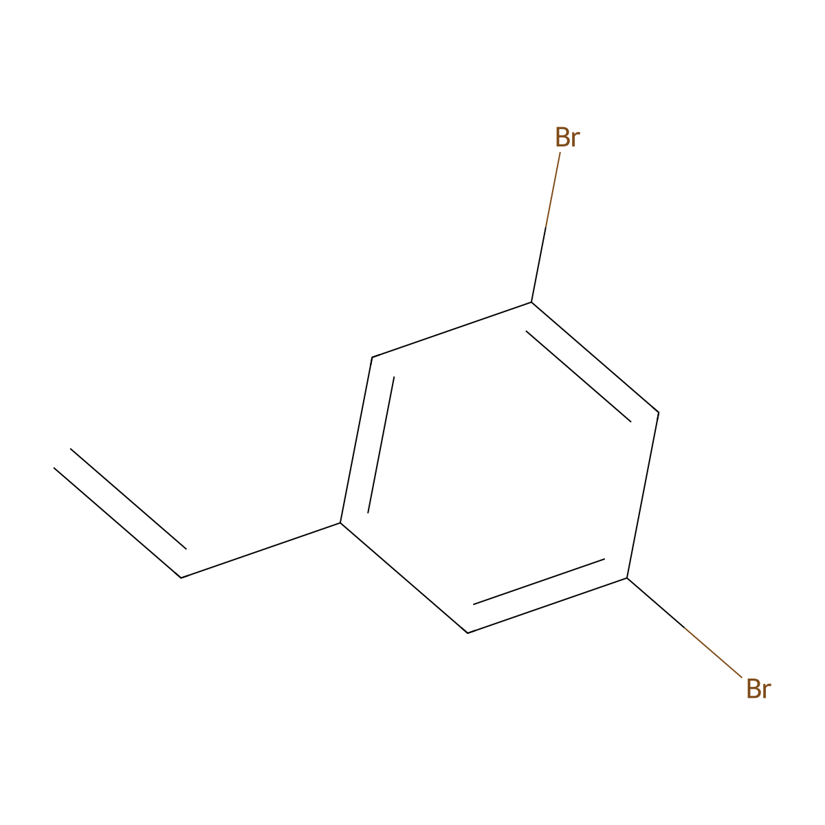 3,5-Dibromostyrene molecular structure, CAS 120359-56-0