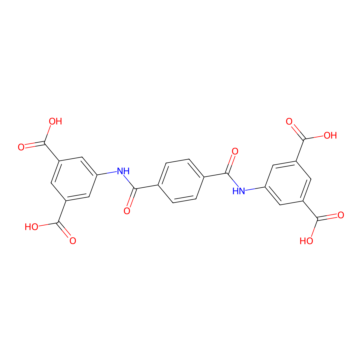 5,5'-(Terephthaloylbis(azanediyl))diisophthalic acid molecular structure, CAS 120360-52-3