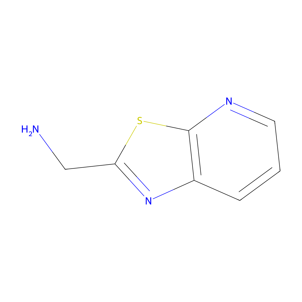 Thiazolo[5,4-b]pyridin-2-ylmethanamine molecular structure, CAS 1203605-30-4