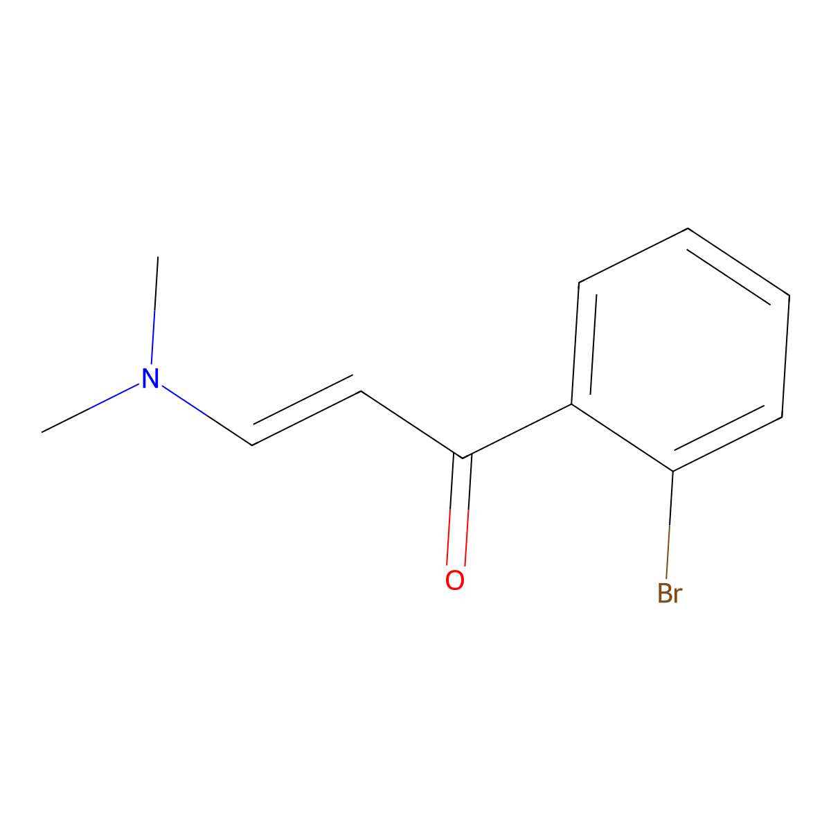 (E)-1-(2-bromophenyl)-3-(dimethylamino)prop-2-en-1-one molecular structure, CAS 1203608-45-0