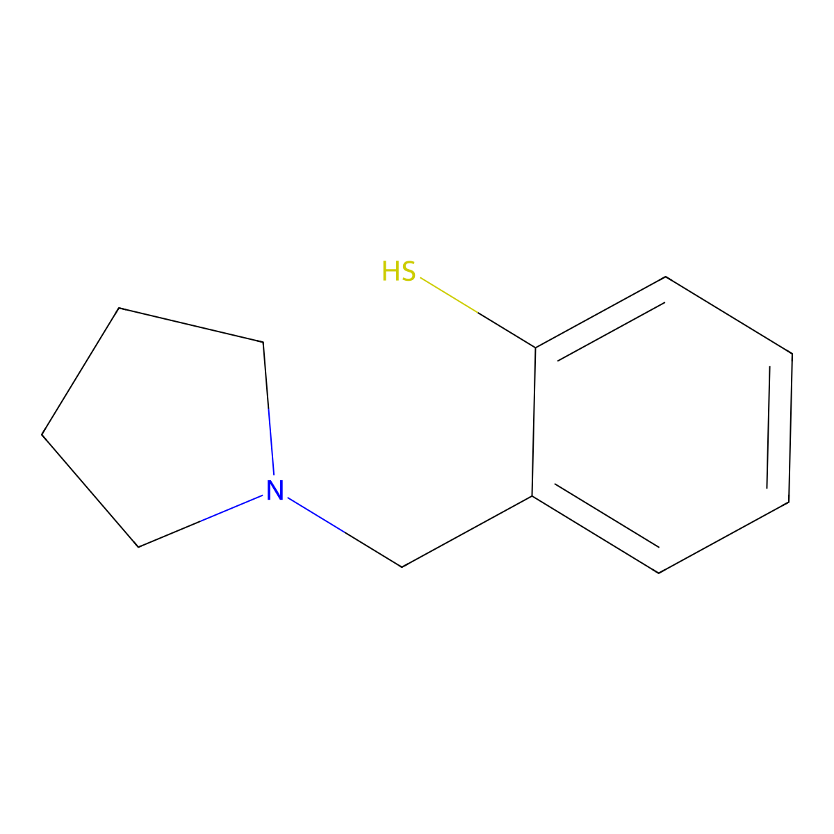 2-(Pyrrolidin-1-ylmethyl)benzenethiol molecular structure, CAS 1203644-34-1