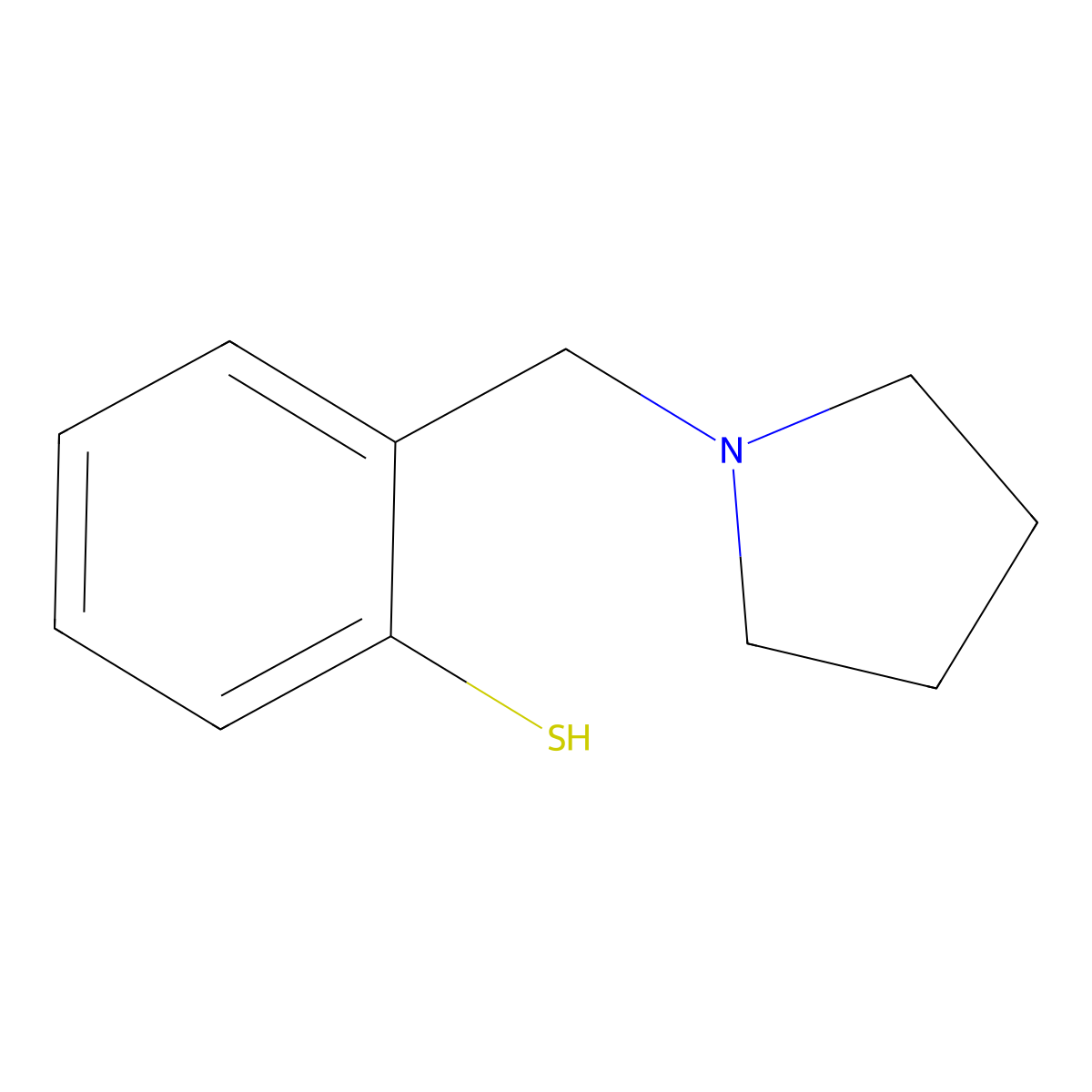 2-(Pyrrolidin-1-ylmethyl)benzenethiol molecular structure, CAS 1203644-34-1