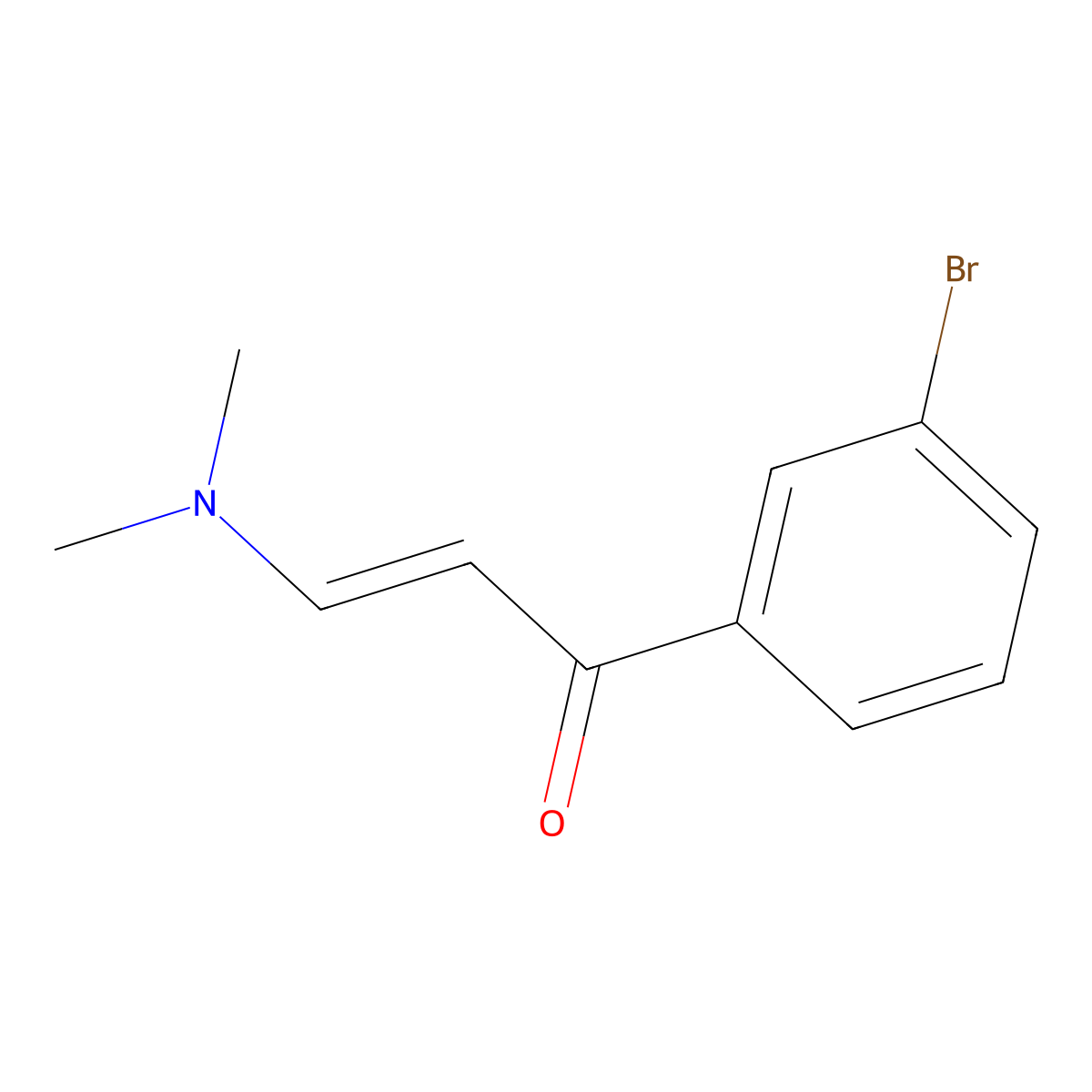 (2E)-1-(3-Bromophenyl)-3-(dimethylamino)prop-2-en-1-one molecular structure, CAS 1203648-40-1