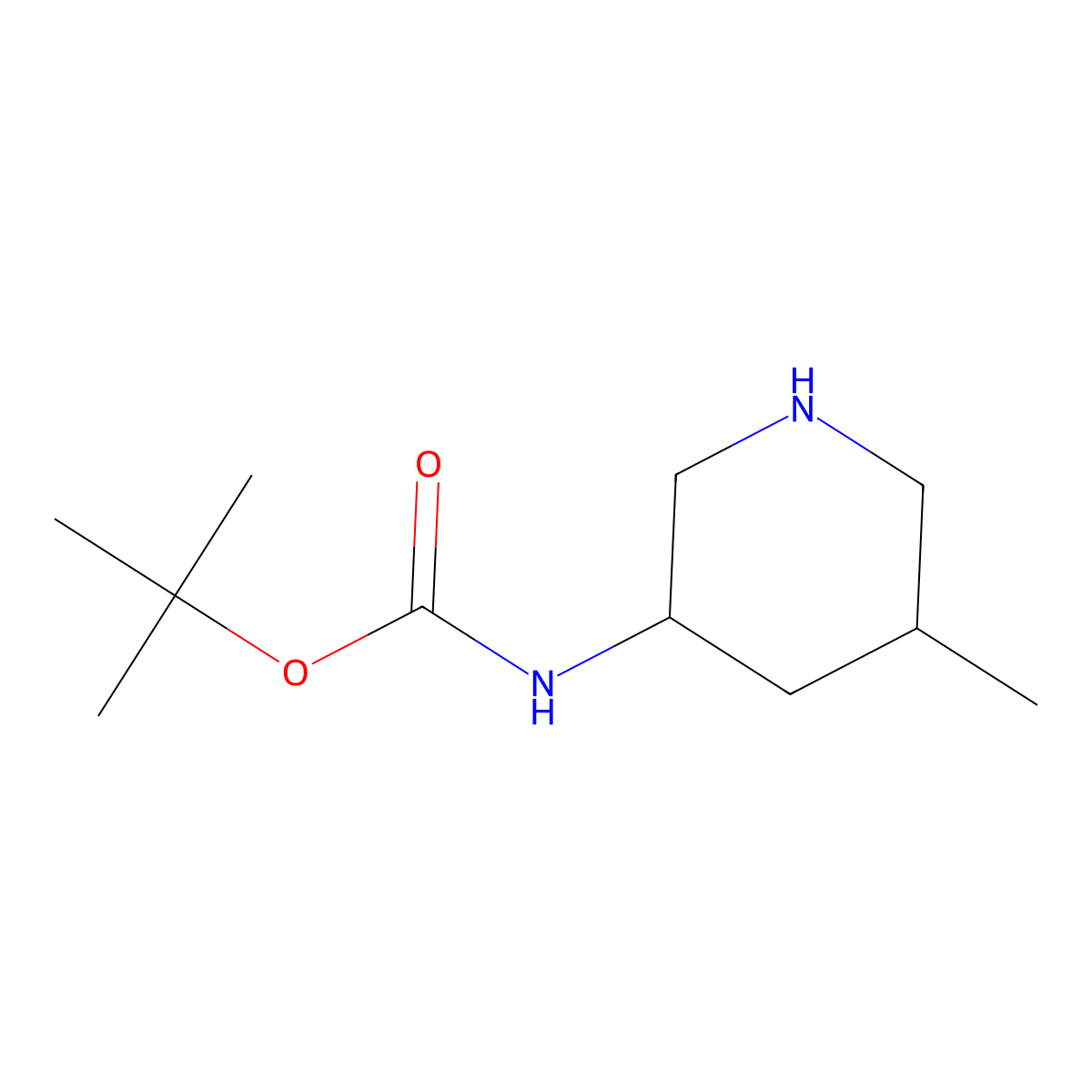 tert-Butyl ((3S,5R)-5-methylpiperidin-3-yl)carbamate molecular structure, CAS 1203651-07-3