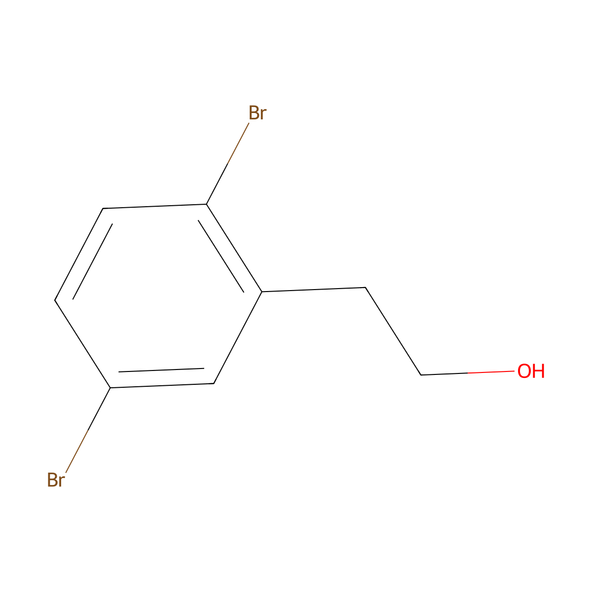 2-(2,5-Dibromophenyl)ethan-1-ol molecular structure, CAS 1203660-38-1