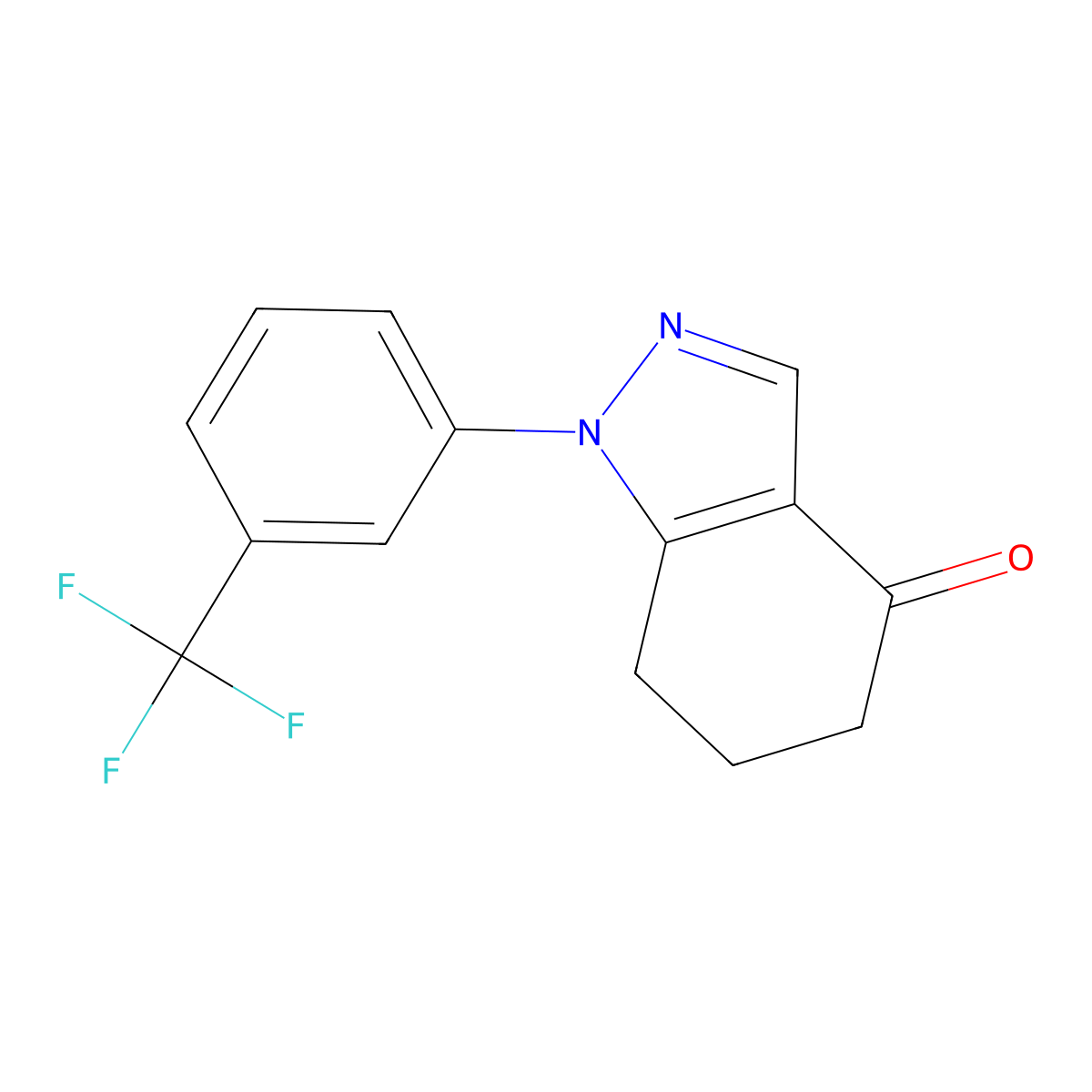 1-(3-(Trifluoromethyl)phenyl)-6,7-dihydro-1H-indazol-4(5H)-one molecular structure, CAS 1203661-45-3