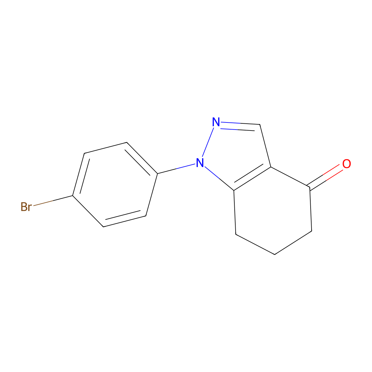 1-(4-Bromophenyl)-6,7-dihydro-1H-indazol-4(5H)-one molecular structure, CAS 1203661-48-6