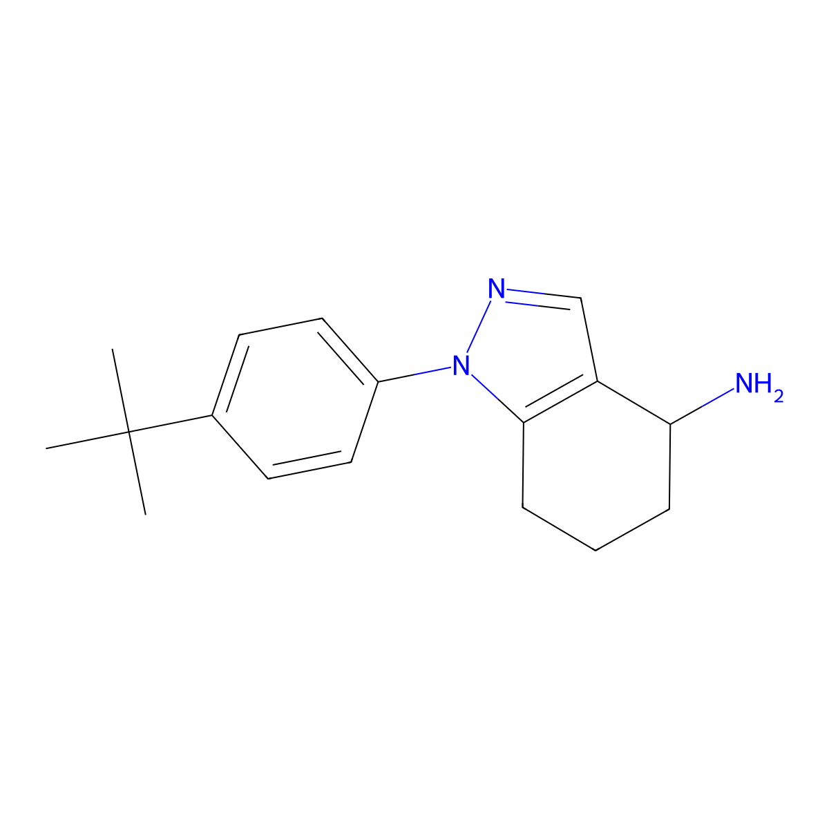 1-(4-(tert-Butyl)phenyl)-4,5,6,7-tetrahydro-1H-indazol-4-amine molecular structure, CAS 1203661-49-7