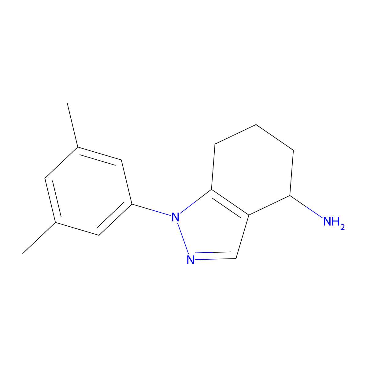 1-(3,5-Dimethylphenyl)-4,5,6,7-tetrahydro-1H-indazol-4-amine molecular structure, CAS 1203661-50-0