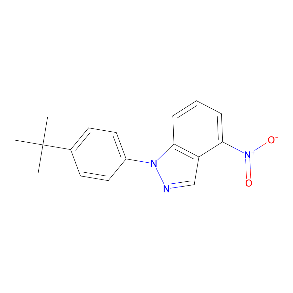 1-(4-tert-butylphenyl)-4-nitro-1H-indazole molecular structure, CAS 1203661-96-4