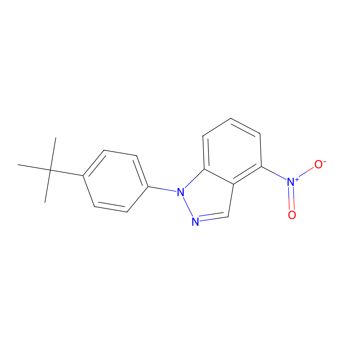 1-(4-tert-butylphenyl)-4-nitro-1H-indazole molecular structure, CAS 1203661-96-4