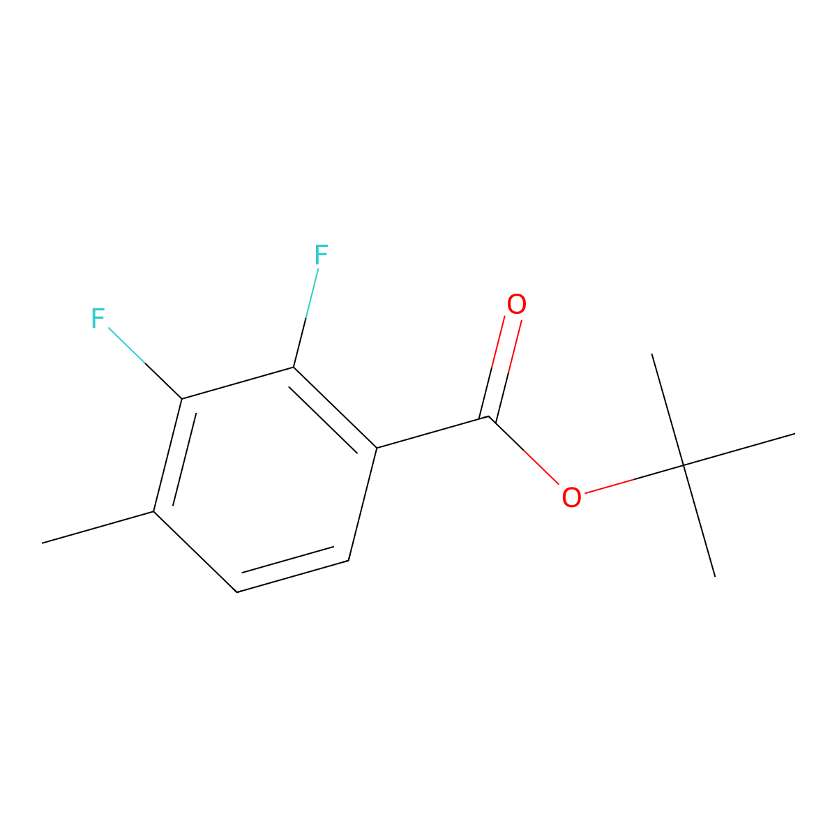 Tert-butyl 2,3-difluoro-4-methylbenzoate molecular structure, CAS 1203662-45-6