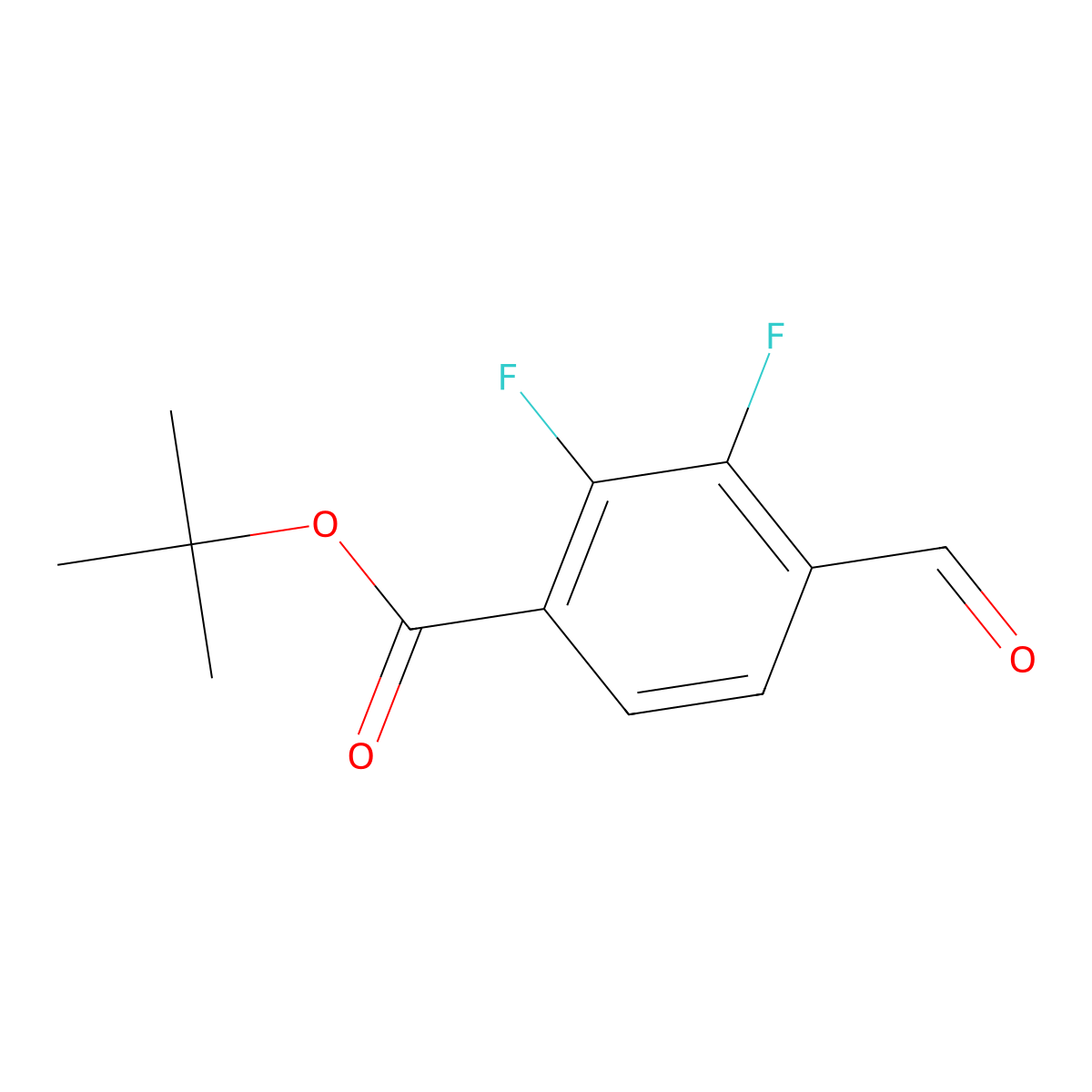 Tert-butyl 2,3-difluoro-4-formylbenzoate molecular structure, CAS 1203662-49-0