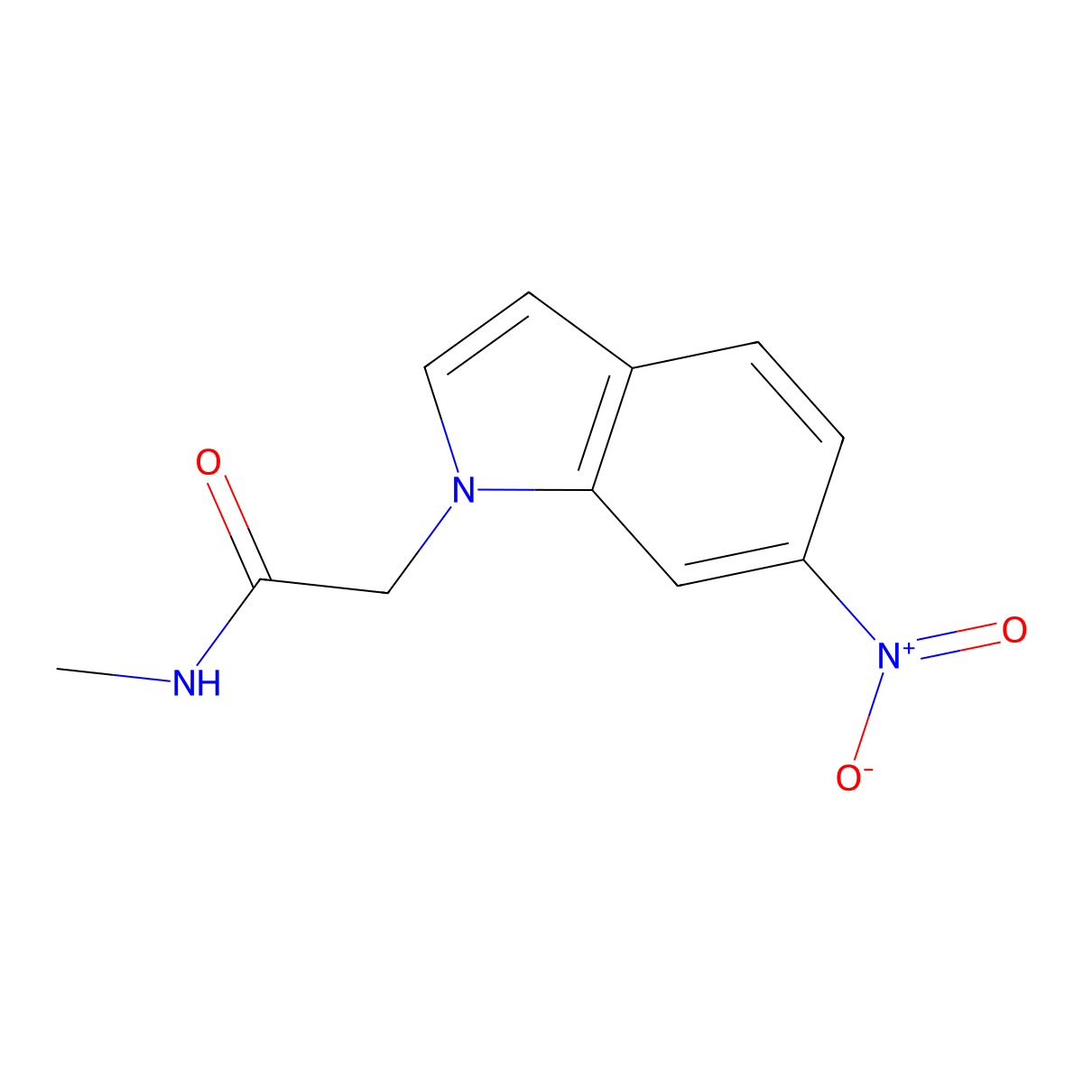 N-Methyl-2-(6-nitro-1H-indol-1-yl)acetamide molecular structure, CAS 1203667-81-5