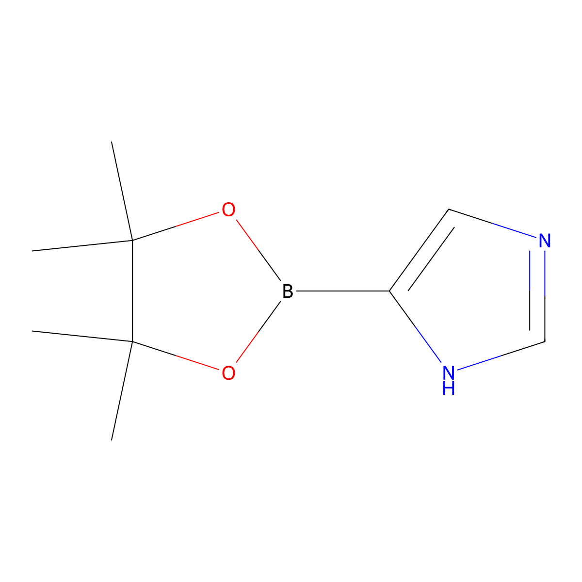 5-(4,4,5,5-Tetramethyl-1,3,2-dioxaborolan-2-yl)-1H-imidazole molecular structure, CAS 1203671-64-0