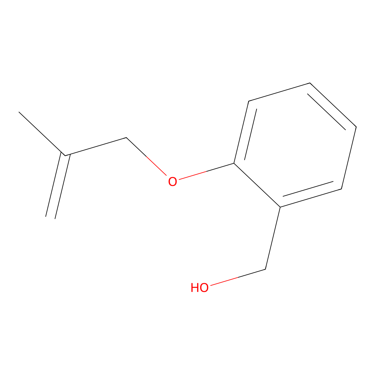 {2-[(2-Methyl-2-propen-1-YL)oxy]phenyl}methanol molecular structure, CAS 120368-15-2