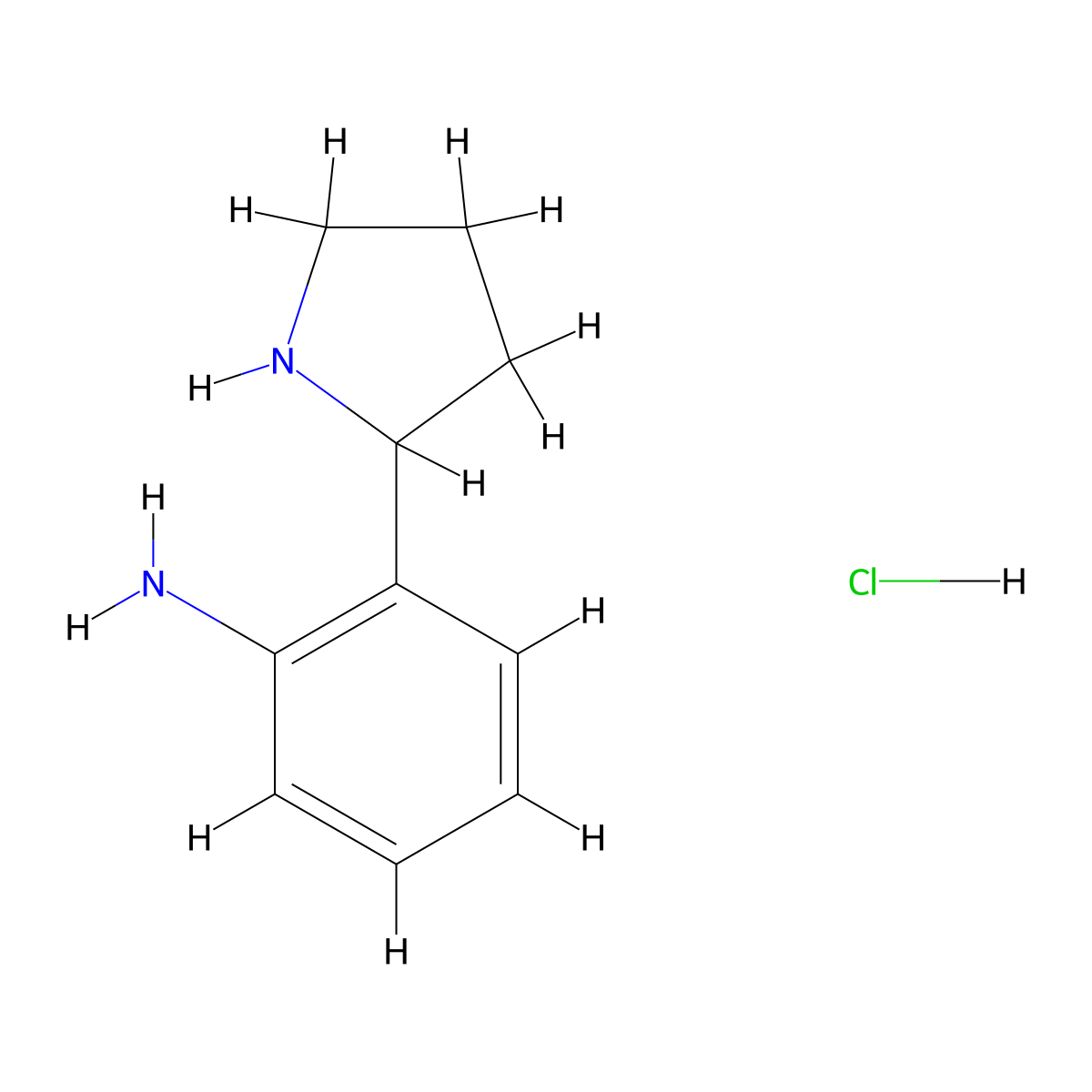 2-(Pyrrolidin-2-YL)aniline hydrochloride molecular structure, CAS 1203681-62-2