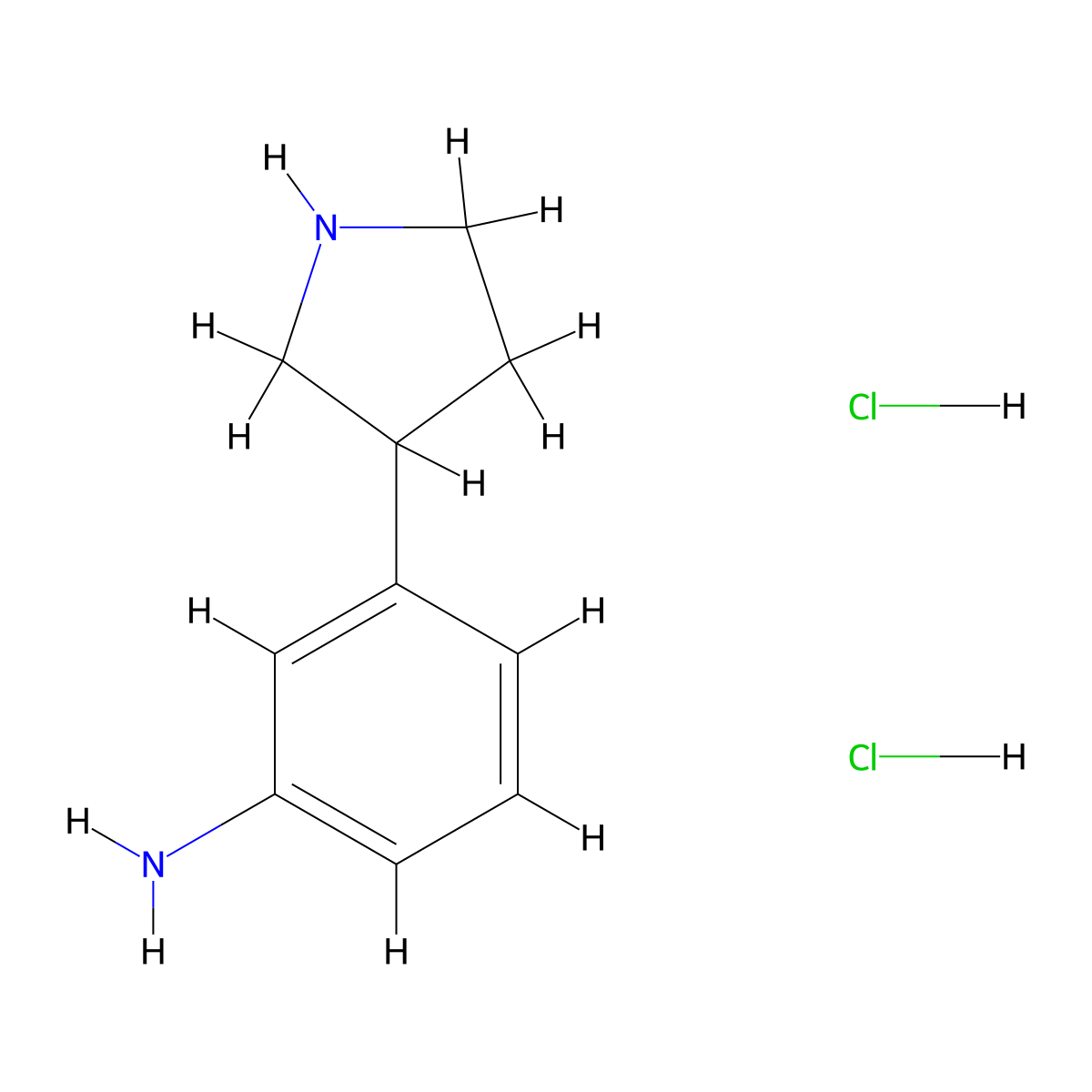 3-(Pyrrolidin-3-yl)aniline dihydrochloride molecular structure, CAS 1203681-66-6