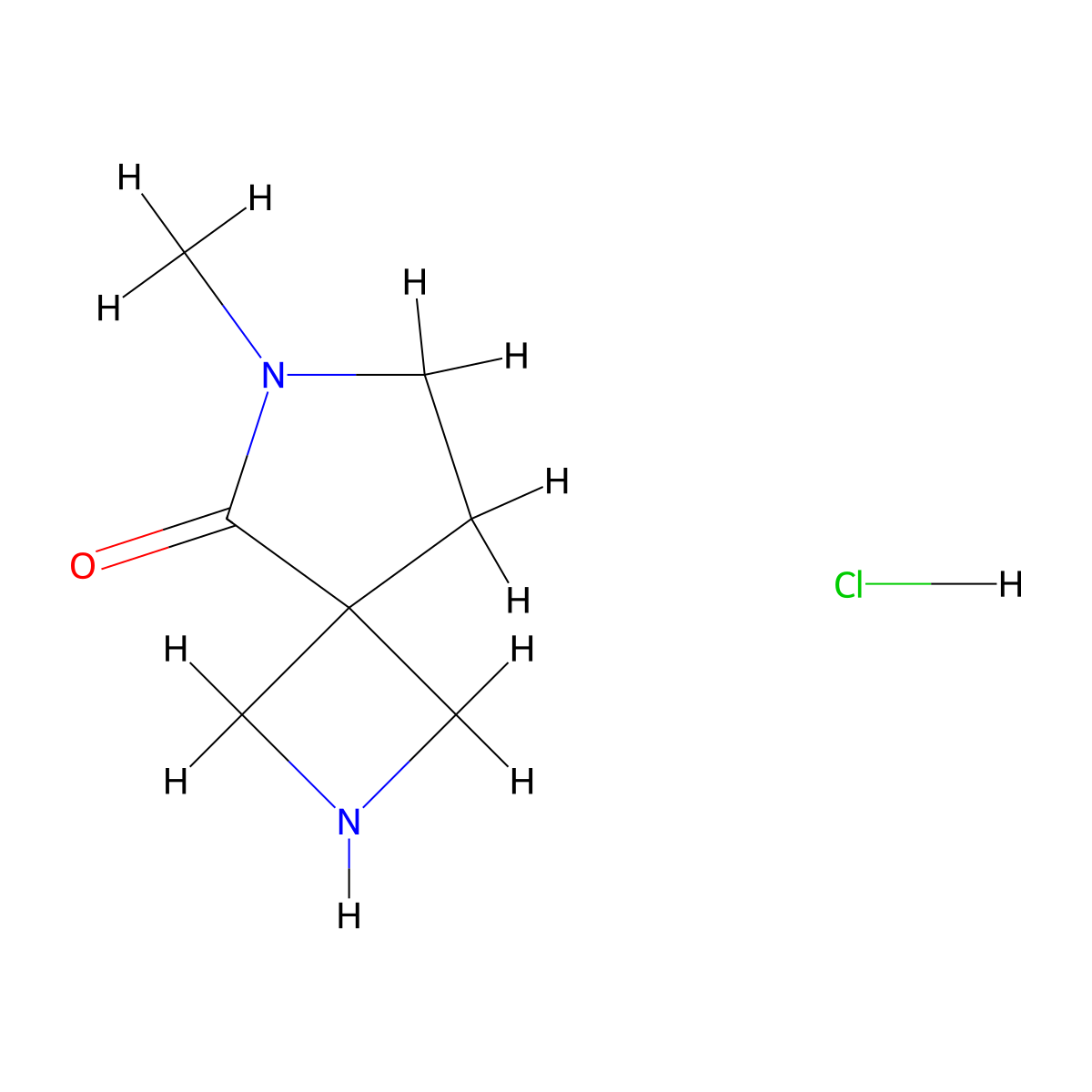 6-Methyl-2,6-diazaspiro[3.4]octan-5-one hydrochloride molecular structure, CAS 1203681-81-5