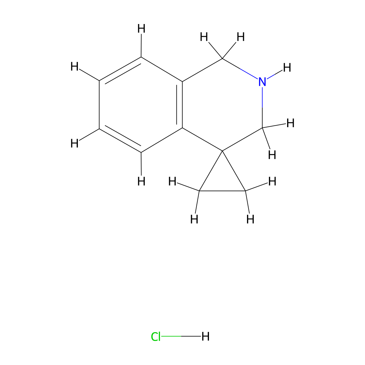 2',3'-dihydro-1'H-spiro[cyclopropane-1,4'-isoquinoline] hydrochloride molecular structure, CAS 1203682-08-9