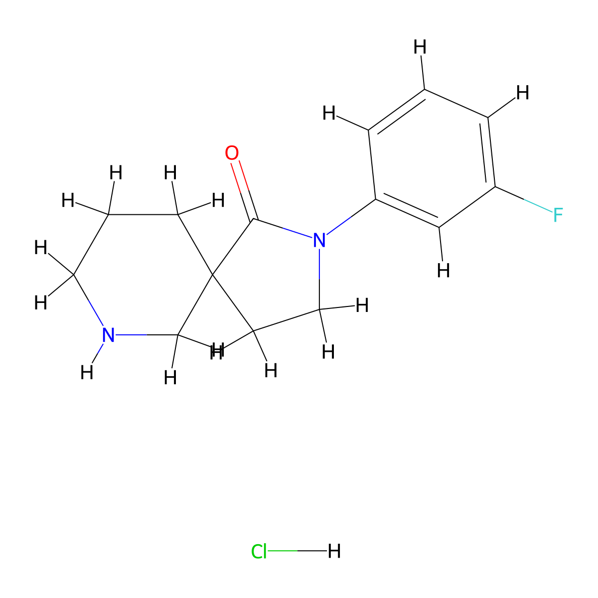 2-(3-Fluorophenyl)-2,7-diazaspiro[4.5]decan-1-one hydrochloride molecular structure, CAS 1203682-26-1