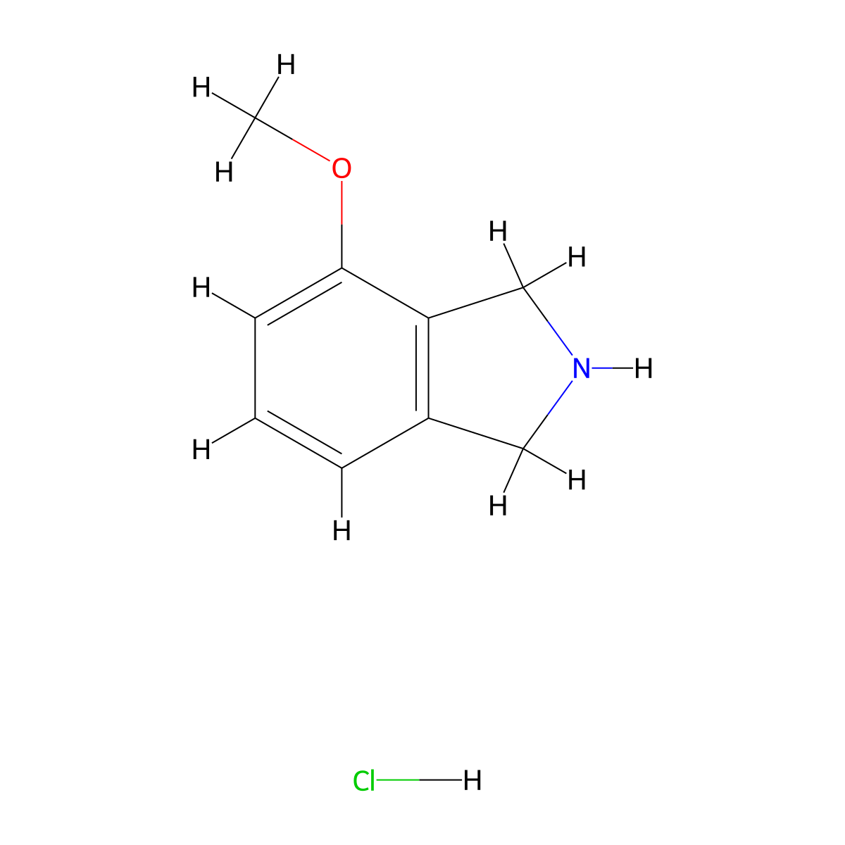 4-methoxy-2,3-dihydro-1H-isoindole hydrochloride molecular structure, CAS 1203682-51-2