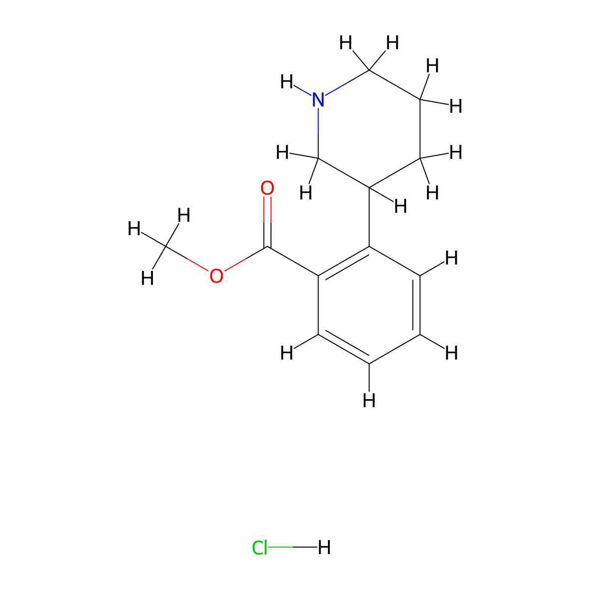 Methyl 2-(piperidin-3-yl)benzoate hydrochloride molecular structure, CAS 1203682-56-7