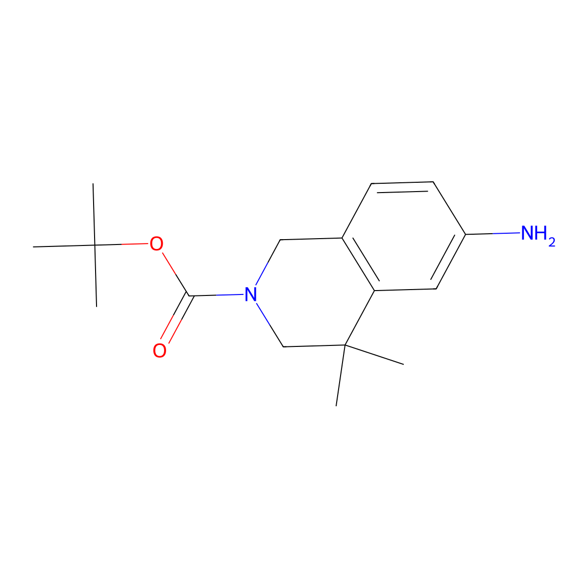 2-Boc-4,4-dimethyl-1,2,3,4-tetrahydroisoquinolin-6-amine molecular structure, CAS 1203682-68-1