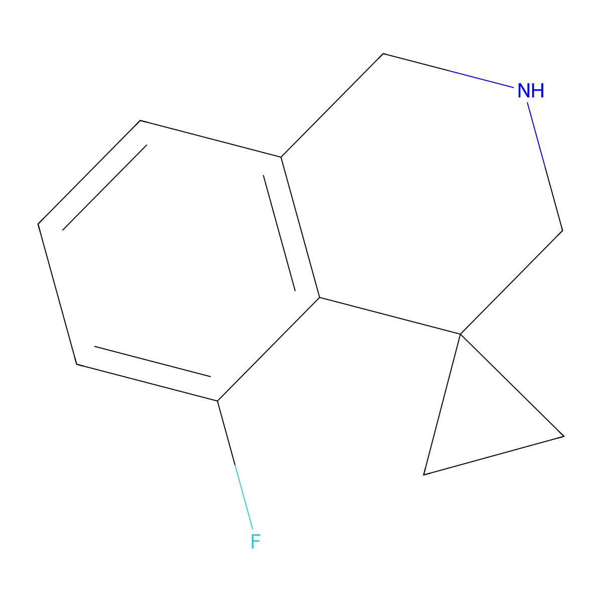 5'-Fluoro-2',3'-dihydro-1'H-spiro[cyclopropane-1,4'-isoquinoline] molecular structure, CAS 1203682-87-4
