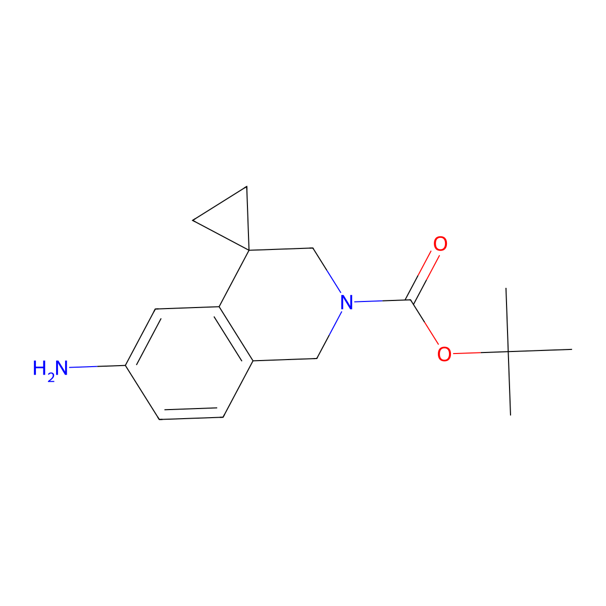 2'-Boc-2',3'-dihydro-1'H-spiro[cyclopropane-1,4'-isoquinolin]-6'-amine molecular structure, CAS 1203682-93-2