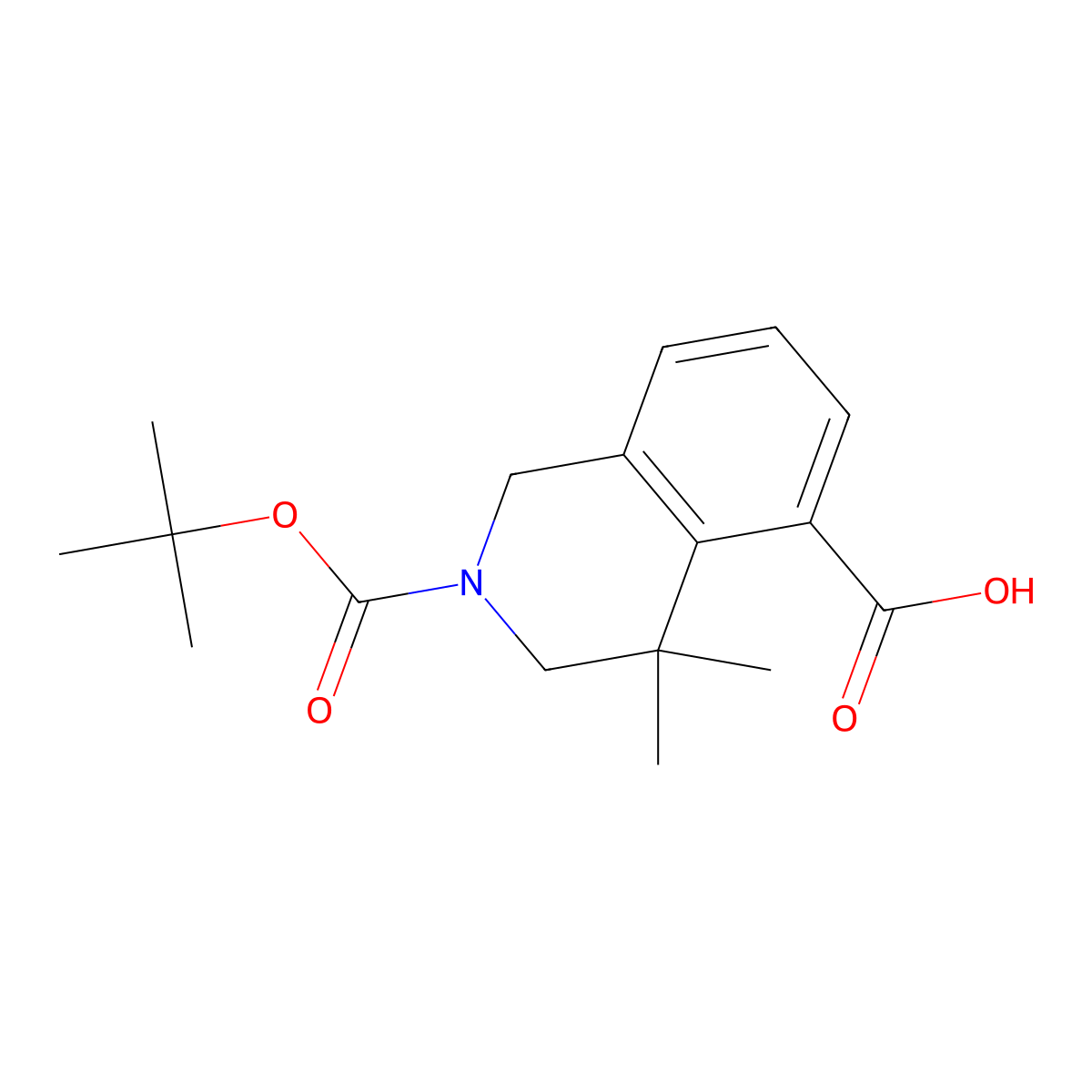 2-[(Tert-butoxy)carbonyl]-4,4-dimethyl-1,2,3,4-tetrahydroisoquinoline-5-carboxylic acid molecular structure, CAS 1203682-95-4