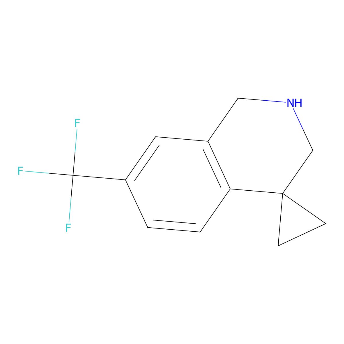 7'-(trifluoromethyl)-2',3'-dihydro-1'H-spiro[cyclopropane-1,4'-isoquinoline] molecular structure, CAS 1203683-05-9